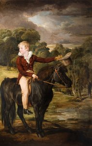Lord Stanhope 1805-66がポニーに乗っている肖像画（1815年）。