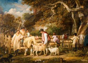 羊の救済、1828 年。 作： James Ward