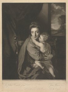 Caroline Curzon (os Colyear), Lady Scarsdale ja hänen poikansa, kunnianarvoisa John Curzon 作： James Watson