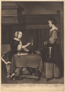 女性特派員 作： James Watson after Gabriel Metsu