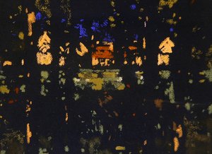 風景の反射」（パステル・紙）