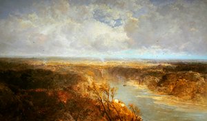 スウェール川の眺め（油彩・パネル） 作： James Webb
