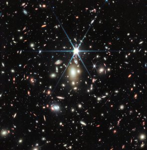 日の出アーク（NIRCam画像） 作： James Webb Space Telescope (NASA)