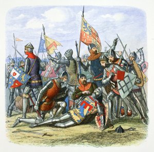ハリー・ホットスパー卿ヘンリー・パーシーの死、シュロップシャー州シュルーズベリー、1403 年 1864 年。 作： James William Edmund Doyle