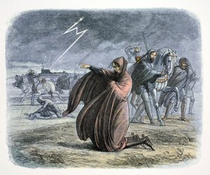 イングランドのエドワード 3 世は和平を結ぶことを誓う、1360 年 1864 年 作： James William Edmund Doyle