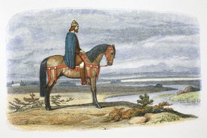 アルフレッド王はデンマーク艦隊の捕獲を計画、892 1864 作： James William Edmund Doyle