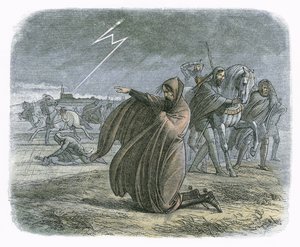 エドワード3世が和平を結ぶことを誓う 作： James William Edmund Doyle