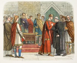 ウィリアム1世がイングランドの指導者たちに宮廷を訪問（1066年頃 1864年 作： James William Edmund Doyle