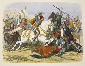 1485年8月22日、ボスワースフィールドのリチャード3世、紀元前55年のイングランドのクロニクルからパブのAD 1485まで。ロンドン、1863 作： James William Edmund Doyle