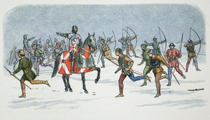 1461年、1864年、ヨークシャーのタウトンの戦いでのフォーコンバーグ卿の戦略。 作： James William Edmund Doyle
