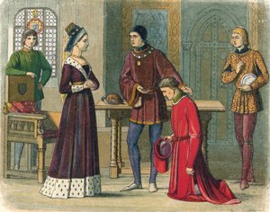 ウォーリック伯爵が女王マーガレットに提出、1470 1864 作： James William Edmund Doyle