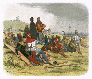 クレシーでフランス軍を待つイギリス軍 作： James William Edmund Doyle