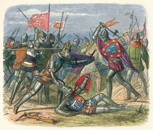 アランソン公爵に襲われた王、1415 18640 作： James William Edmund Doyle