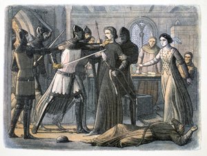 ロジャー・モーティマー卿の逮捕、ノッティンガム城、1330 1864 作： James William Edmund Doyle