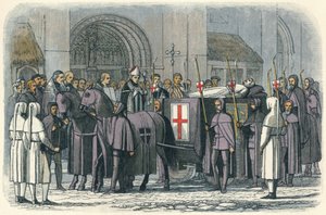 「セント・ポールに運ばれたリチャードの遺体」、1400年、1864年 作： James William Edmund Doyle