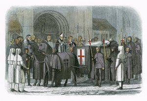 セント・ポール大聖堂に運ばれたリチャード2世の遺体 作： James William Edmund Doyle