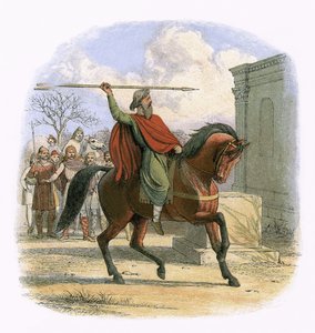 大祭司コイフィは偶像の神殿を冒涜する 作： James William Edmund Doyle