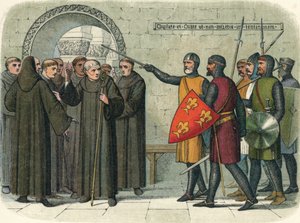 クライストチャーチの僧侶たちが追放、1209年1864年 作： James William Edmund Doyle