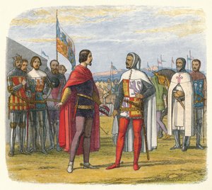 王子は1367 1864年に残酷なペドロから恩赦を強要 作： James William Edmund Doyle