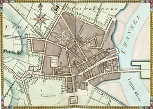 ベルファストの2ページの水彩画計画、1795年 作： James Williamson