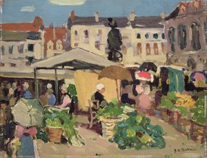 市場シーン 作： James Wilson Morrice