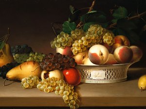 中華かごの中の果物、1822年 作： James the Elder Peale