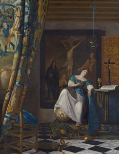 信仰の寓意》1672-74年頃 油彩・カンヴァス 作： Jan (1632 75) Vermeer