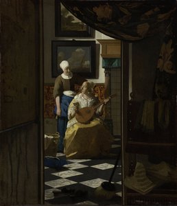 ラブレター」1669-70年頃（油彩・キャンバス 作： Johannes Vermeer