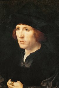 男性の肖像 - ヤン・ゴッサート（Gossart, dit Mabuse）（1478-1532年頃）。木に油彩、1527-1530年頃。寸法：40x27,5cm美術史博物館、ヴィエンヌ
