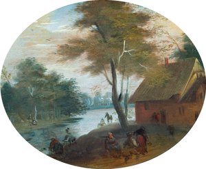 川の風景 作： Jan (follower of) Brueghel