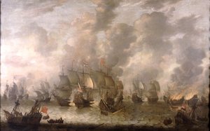 シェーヴェニンゲンの戦い、1653年7月31日、1654年頃（油彩・カンヴァス） 作： Jan Abrahamsz. Beerstraaten