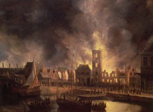 アムステルダム旧市庁舎の大火、1652年、17世紀