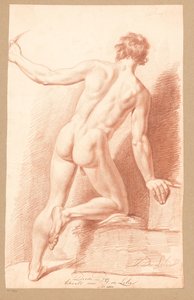 立っている男性裸体、後ろから見た (3等賞 1811)