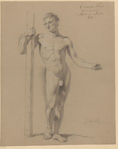 正面から見た男性立裸体（一等 1817年） 作： Jan Adriaan Antonie de Lelie