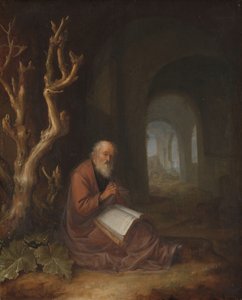 廃墟で祈る隠者 作： Jan Adriaensz. van Staveren