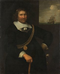ヤン・コルネリス・メッペル、オランダおよび西フリースラント中将の肖像 作： Jan Albertsz. Rotius