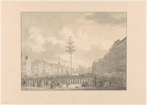 ロッテルダムのマルクト広場にあるフリーダム ツリー、1795 年