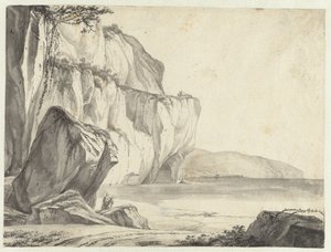 岩が水面から立ち上がる海岸の景色 作： Jan Asselijn (attributed to)