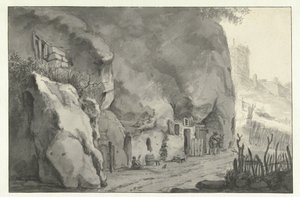 ロワールの崖の住居 作： Jan Asselijn (attributed to)
