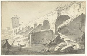 ポンテ モッレ テ ローマ (?) 作： Jan Asselijn