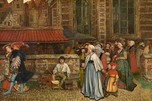 Messun jälkeen (öljy paneelissa) 作： Jan August Hendrik Baron Leys
