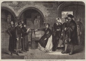 ルター、コリスターがアイゼナハでドアからドアへと賛美歌を歌うとき 作： Jan August Hendrik Leys