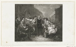 ピーター・ファン・デル・ヴェルフ市長の自己犠牲、1574年 作： Jan Baptist Tetar van Elven