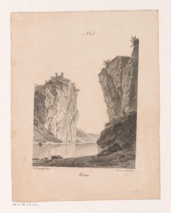 Rotsen langs het 水 岩 (オブジェクトのタイトル) 自然から引き出され、石の上に実行される風景の原則（シリーズタイトル） 作： Jan Baptiste de Jonghe