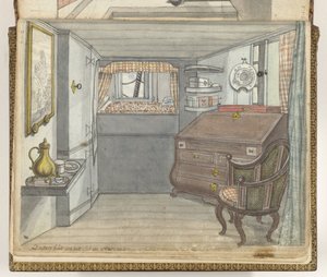 VOC 船 Stavenisse の外科医のキャビン 作： Jan Brandes