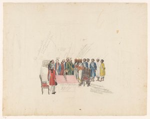 キャンディ王の使者の歓迎、1785年 作： Jan Brandes