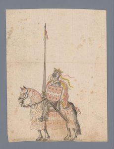 馬に乗った騎士のスケッチ