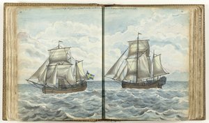 海でのスウェーデンのブリッグ 作： Jan Brandes