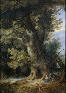 エジプトへの逃亡中の休息 作： Jan Brueghel (I) (manner of)