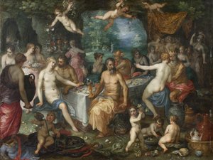 神々の饗宴。 ペレウスとテティスの結婚式 作： Jan Brueghel d.Æ.